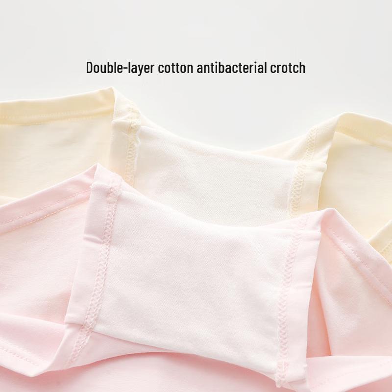 Yilanfen Girls' Antibacterial Cotton Boxer Briefs 3-Pack