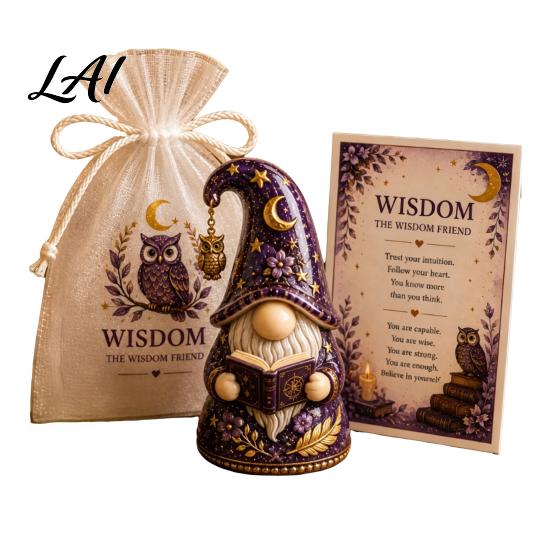 Gnom-Ornament Emotionale Stützfigur mit Karte und Aufmunterungsgeschenk für Sie Mullbeutel Positive Energie Frauen Dekoration