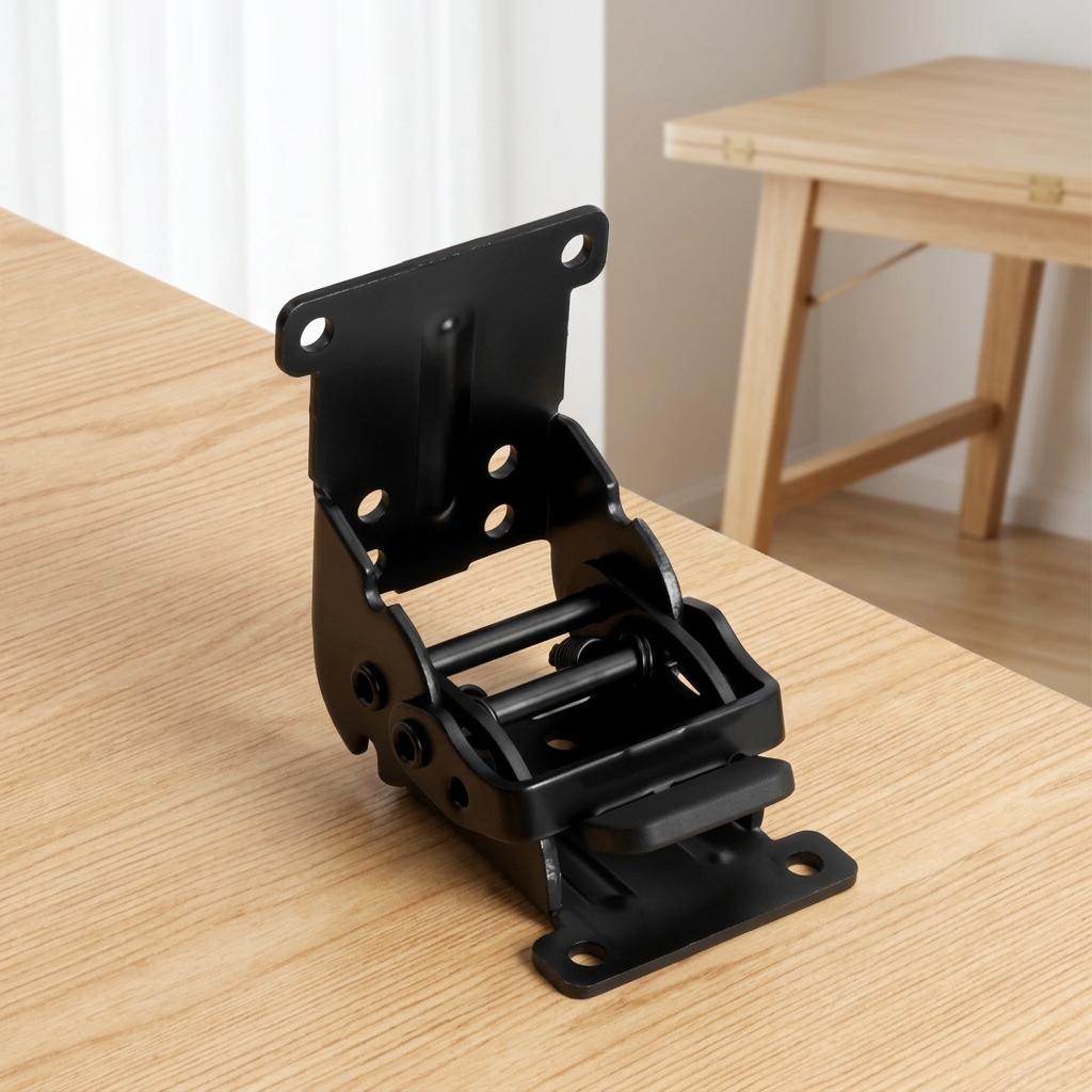 90 Degree Self Locking Folding Hinge Heavy Duty Carbon Steel Support Bracket for Table Chair Bed Legs