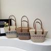 Women's portable treasure vegetable basket straw beach bag spring new large-capacity tote bag travel leisure bag