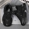 Chaussures noires chaussures rehaussantes hommes plateforme mesh respirant sport chaussures hommes