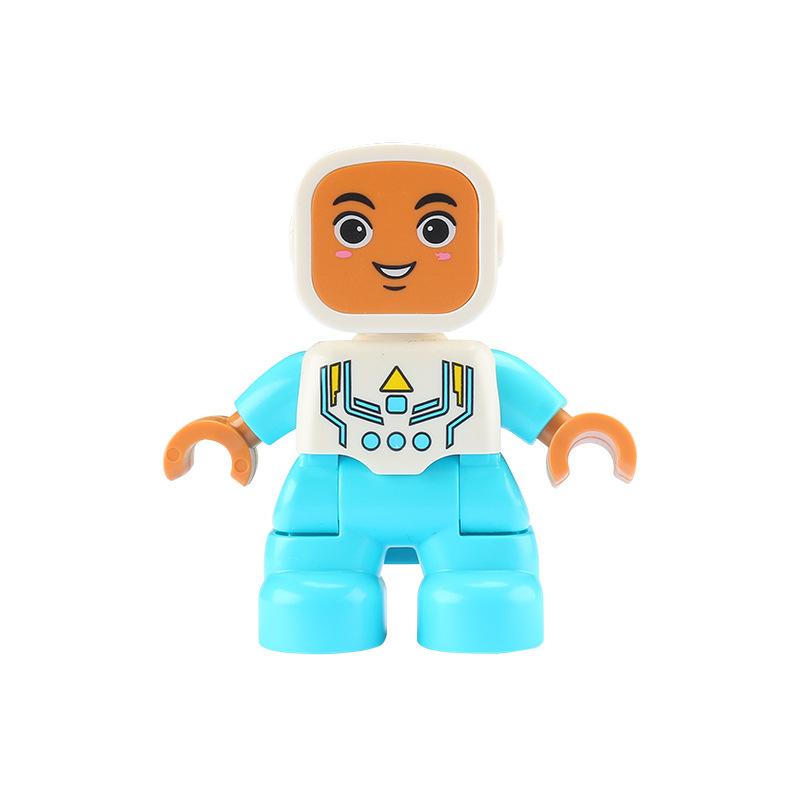 Big Building Blocks Boy Girls Family Policemen Figures Doll Compatible Duplos Children Kids Self Locking Bricks Assemble Toys