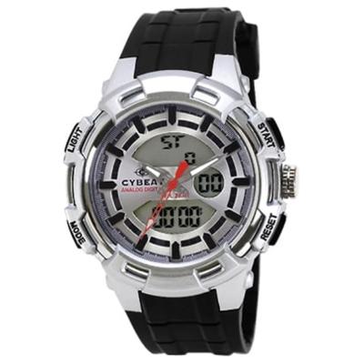 J-AXIS Men's NAD03-S (CYBEAT Analog/Digital Watch Sun Flame) Round Watch Black Digital&Analog