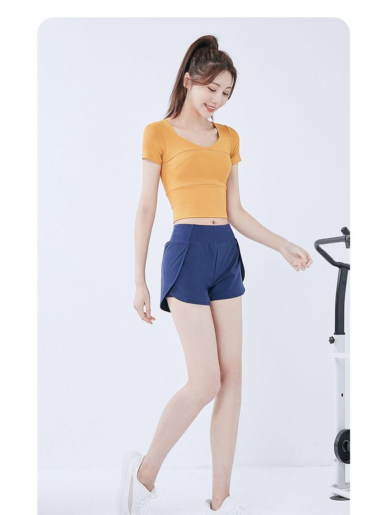 Women's Quick-Dry Summer Yoga & Fitness Two-Piece Set - Casual Sportswear Plus Size Short Sleeve