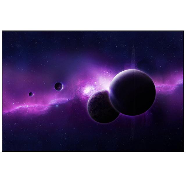 Science fiction galaxy universe of the planet art canvas painting cosmic exoplanet modern landscape wall