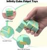 Infinity Cube Fidget Sensory Toy Mini Puzzle Cube Toy Stress Anxiety Relief Magic Puzzle Flip Toy for ADHD Autistic Kids Adult