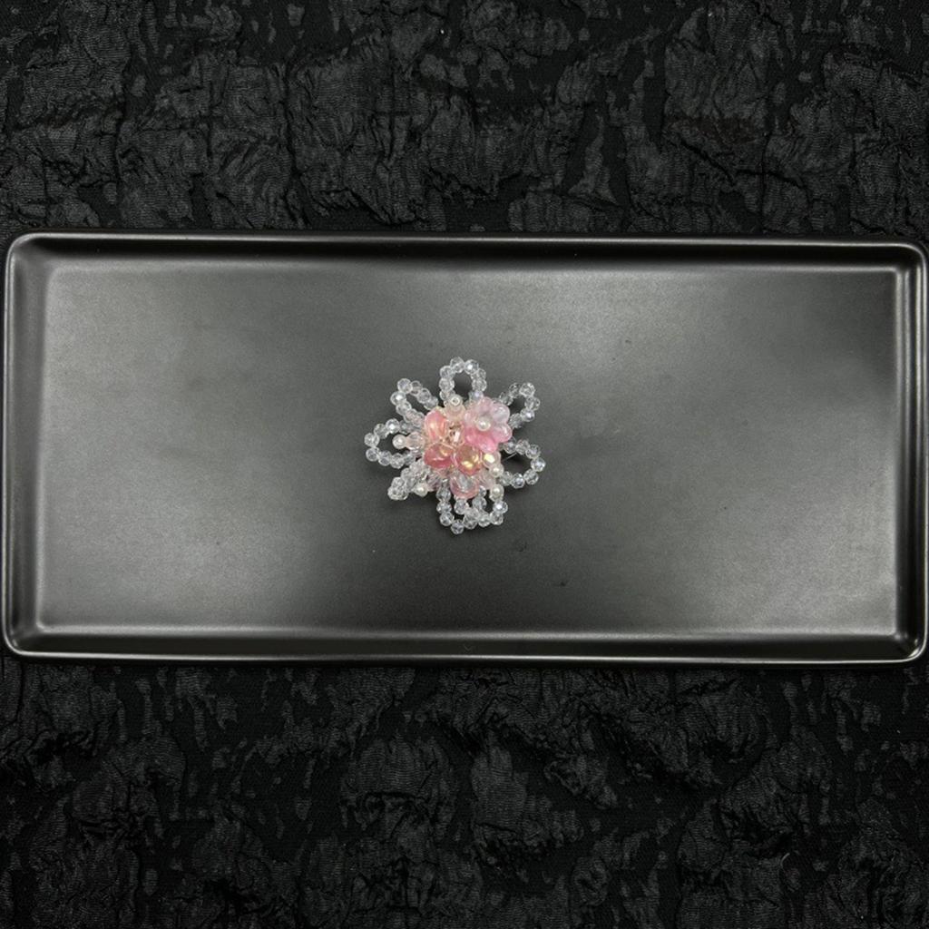 Dopamine Handcrafted Beaded Jelly Shoes Sports Sandals Accessory Diy Shoe Decorative Colorful Flower Slippers Buckles