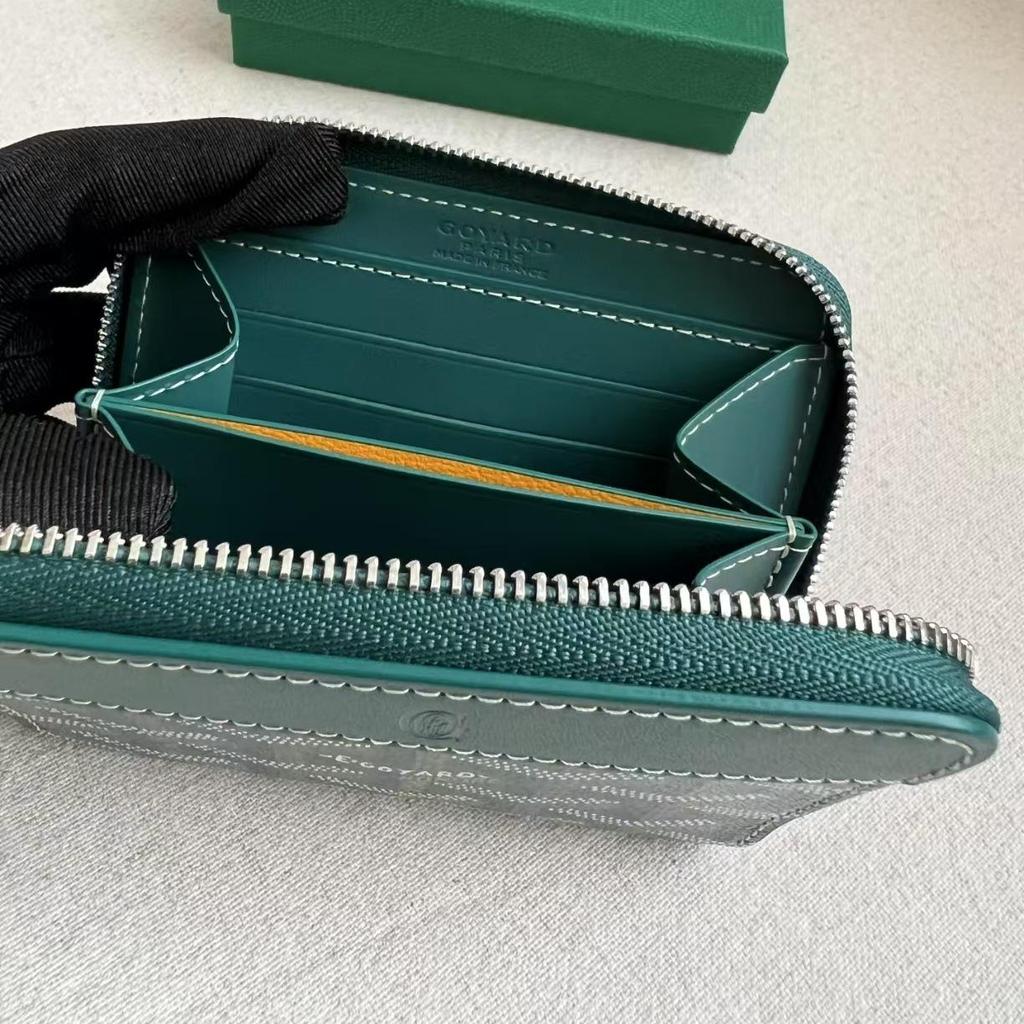 Goya Women's and Men's Houndstooth Zipper Wallet Card Holder with Multi-Card Slots & Coin Purse