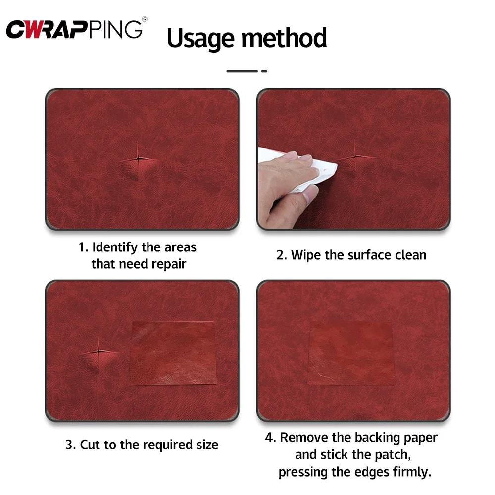 Car Self-Adhesive Leather Repair Sticker Car Seat Refurbishment Vinyl Oil Leather Anti-Scratch Sofa Furniture Refurbishment Tool