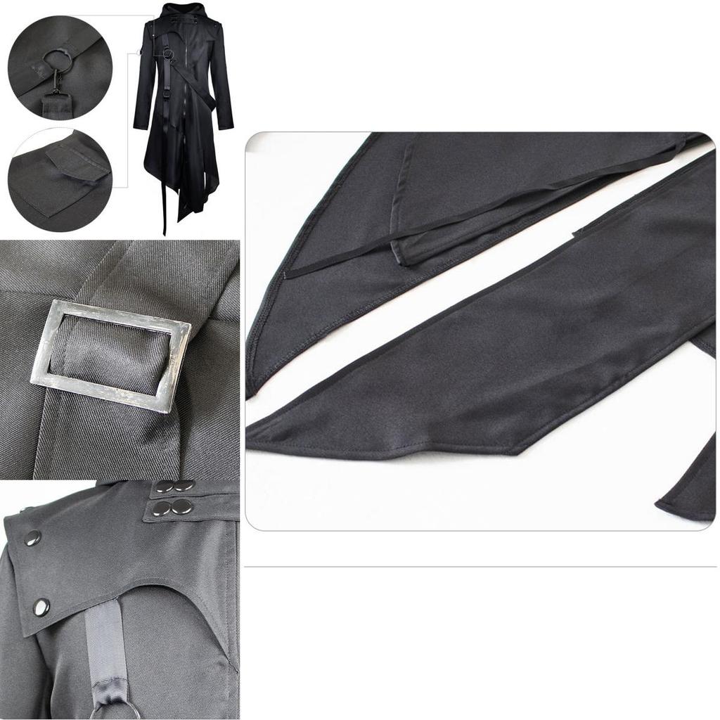 Elegant Gothic Swallow-tail Coat For Men Perfect Cosplay Costume Halloween Uniform