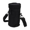 Water Bottle Sleeve 1L Portable Insulated Water Bottle Carrier Bag with Shoulder Strap for Hiking Running Camping Black