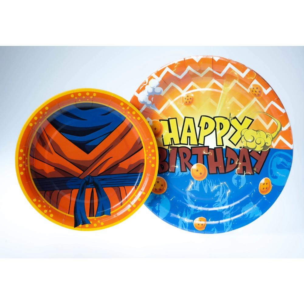 Dragon ball Birthday Decoration Goku Figure Stickers Balloons Disposable Tableware Tablecloth Straw Plates Baby Shower Supplies