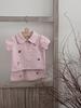 2026 Summer Girls Baby Pink Embroidered Puppy Polo Shirt & Skirt Set