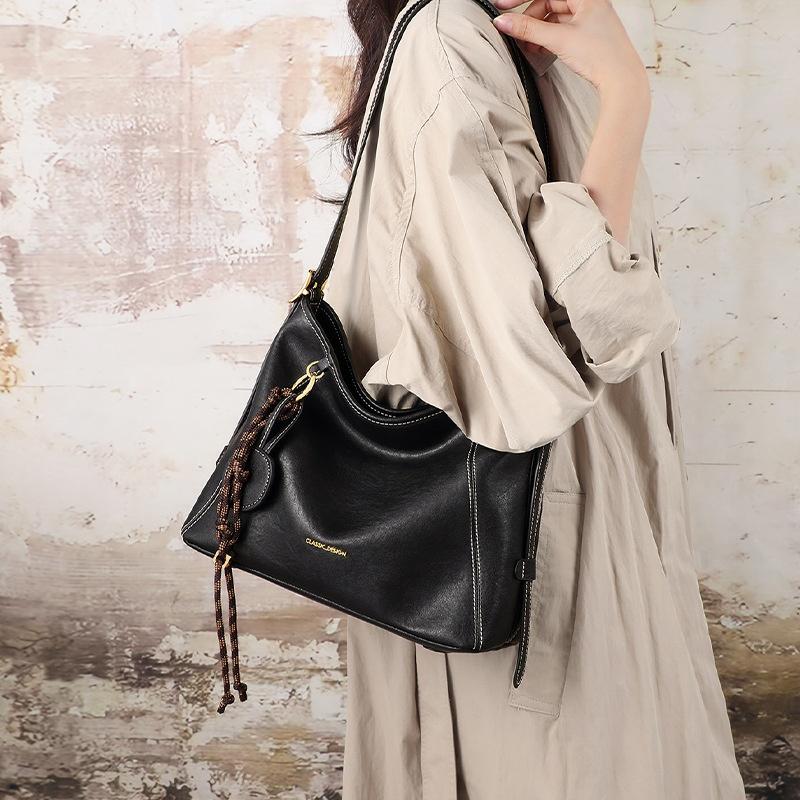 Women s Autumn Winter Leather Shoulder Bag Commuter Tote Bag Hobo Bag Soft Large Capacity Durable