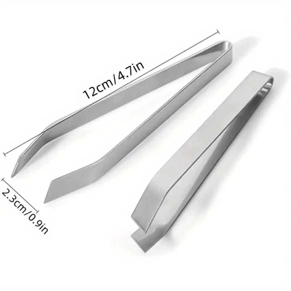 1 Stück Edelstahl Fischgrätenpinzette, Schräges Entfernwerkzeug für Entenfedern, Essentielles Fischverarbeitungs-Küchengerät