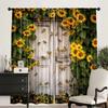 2pcs Vibrant Sunflower Curtains Blackout Window Drapes Rustic Decor Holiday Window Treatment Farmhouse Decor Rod Pocket Cur