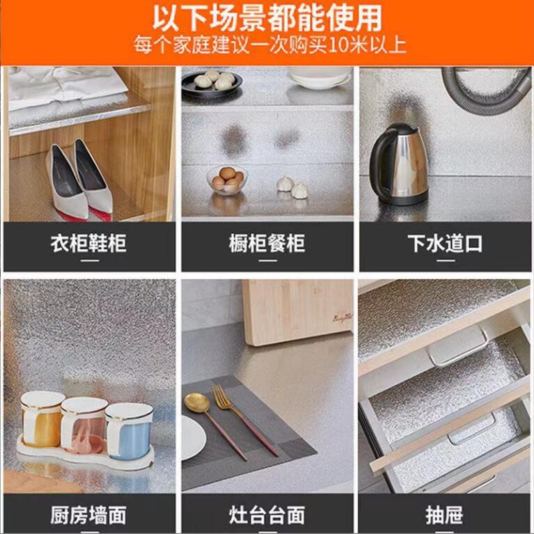 Autocolante de Perete pentru Bucătărie din Aluminiu Impermeabile Rezistente la Căldură Tapet Autoadeziv Renovare Mobilier Folie de Vinil Decorațiune