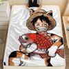 One Piece Monkey D. Luffy Flannel Blanket Lovely Print Fit For Bedroom Chair Sofa Bed Travel Picnic -HE35