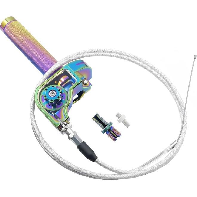 Motorcycle Throttle Grip 7/8" 22Mm CNC Aluminum Quick Twister With Throttle Cable For KLX CR CRF EXC XR CRF50 CRF230 50 110 125 230 250 Dirt Pit Bike