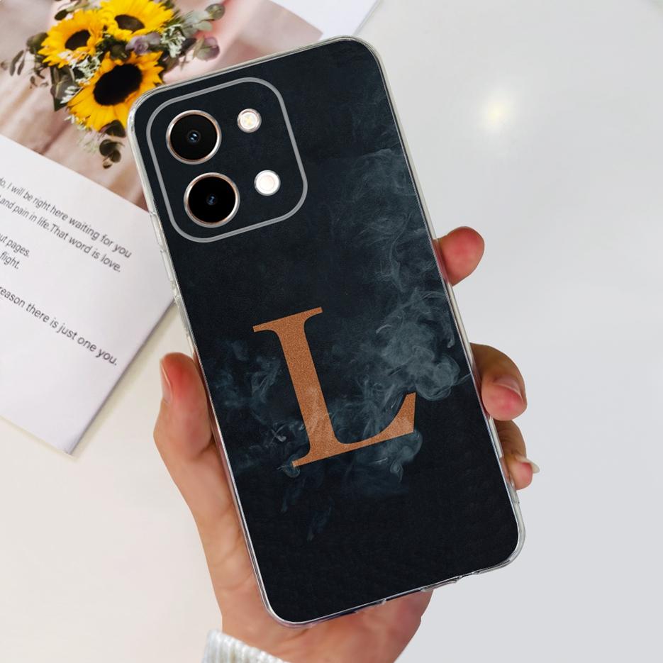For Vivo Y28 4G Case V2352 New Letters Cover Clear Silicone Soft TPU Phone Case For Vivo Y28 Y 28 VivoY28 4G Fundas 6.68‘’ Shell