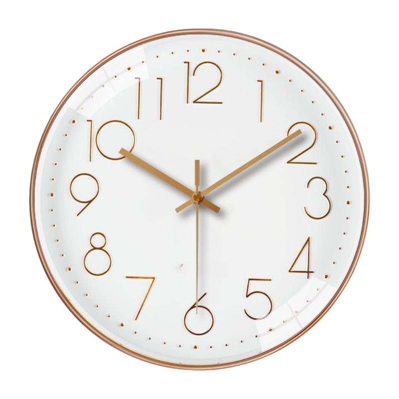 Quiet Wall Clock 11.81Inch Battery Operated Modern Analogs Decorative Clock for Kitchen Office Bathroom Bedroom Decors