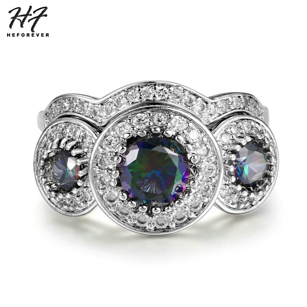 Gothic Cocktail Black Gold Color Rings Set for Women Rainbow Zircon Knuckle Midi Finger Ring for Men Goth Fashion Jewelry DD046