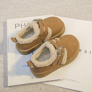 

[Winter Snow Boots for Kids Girls Thick Fleece Lined Warm Cotton Shoes for Toddlers] size 27