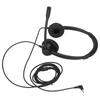 2.5mm Office Headset Dual Ear Telephone Headphone with Noise Cancelling Microphone for Phone Sales H