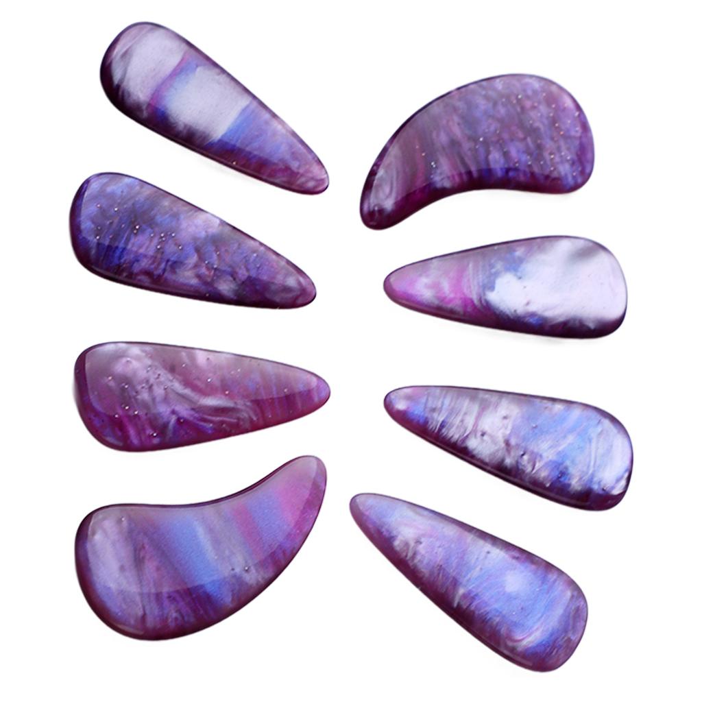 8 Stück Guzheng Fingerplektren Silikonpolymer Zart Glatt Aussehen Elastisch Professionelle Guzheng Nagelabdeckungen Milchig