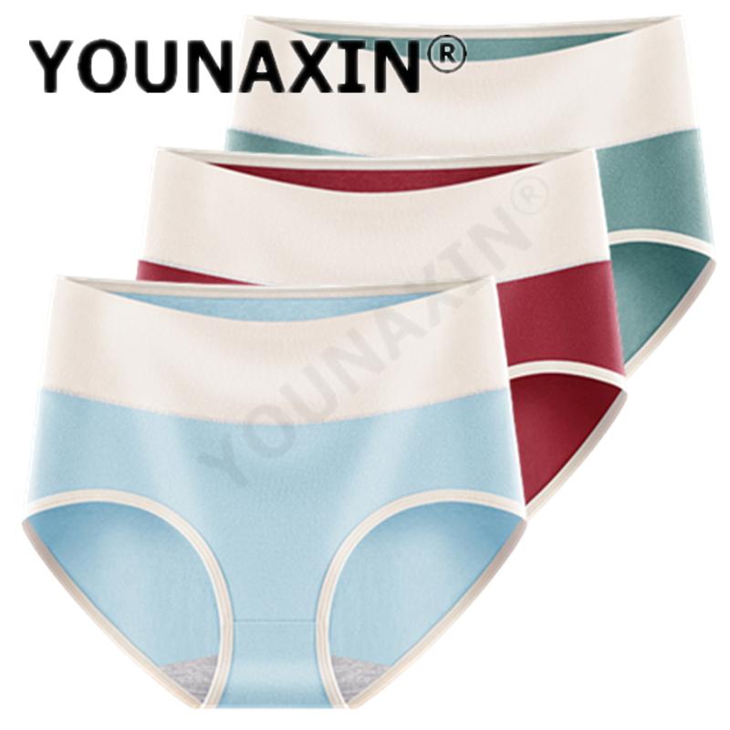3 Pieces Women Briefs Cotton Underwear Female Middle Waist Undies Breathable Multicolor Panties L XL 2XL