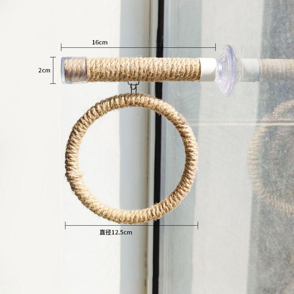 Linen Rope Bird Toy Swing Set Suction Cup Bird Claw Beak Grinding Bar  Climbing Exercise
