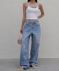Millieonkoleu Week Light Blue Wide Denim Pants