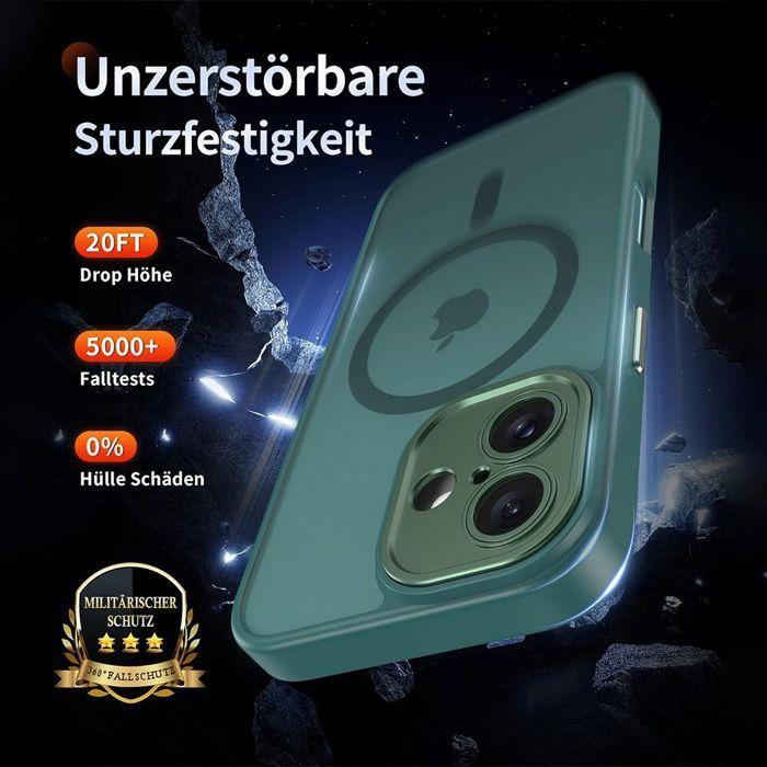 Coque de Protection - BOOLING - iPhone 17 Pro - Antichoc - Avec Anneau Magnétique - Vert Nuit