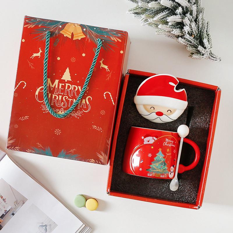 Cute Cartoon Christmas Mug Creative Christmas Souvenir Ceramic Cup Coffee Cup