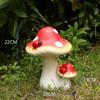 Simulation Garden Mushroom Statue Mushroom Figurines for Home Shelf Lawn