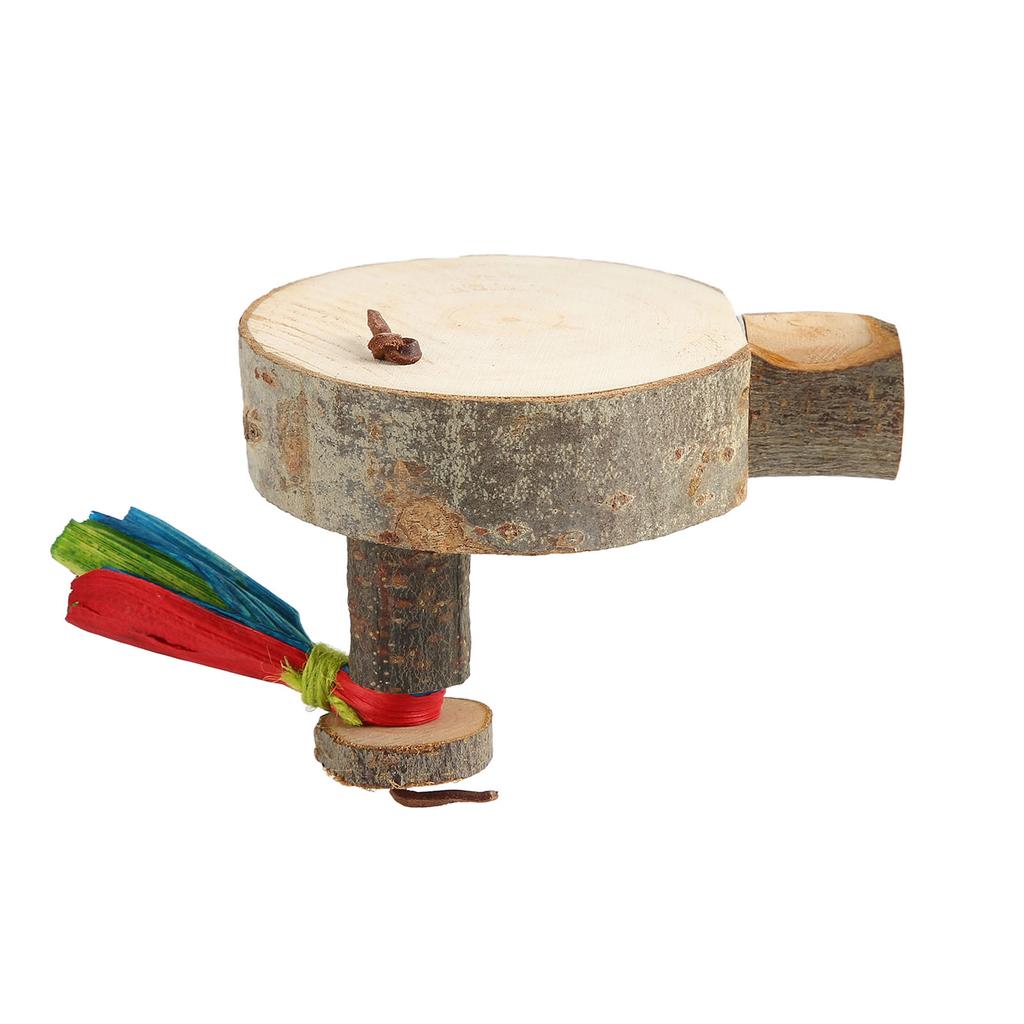 Bird Round Wooden Stand Platform Natural Thick Sturdy Bird Cage Perch Platform for Cockatiel Budgerigar