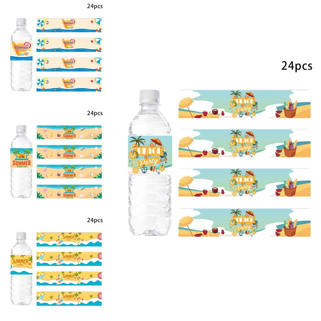 Sommer Ozean Party Flaschenaufkleber mit Strandthema für Veranstaltungen und Feiern