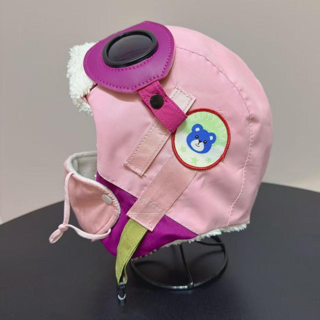 Children's Winter Pilot Hat with Ear Protection, Warm & Windproof, Thickened for Boys and Girls.