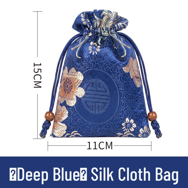 Brocade Cloth Jewelry Drawstring Pouch for Storage or Incense