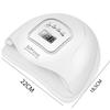 Retoo X5 MAX 80W UV LED Nail Lamp with 45 Dual Light Source Beads, Motion Sensor & LCD Display, Detachable Base, Timer, White