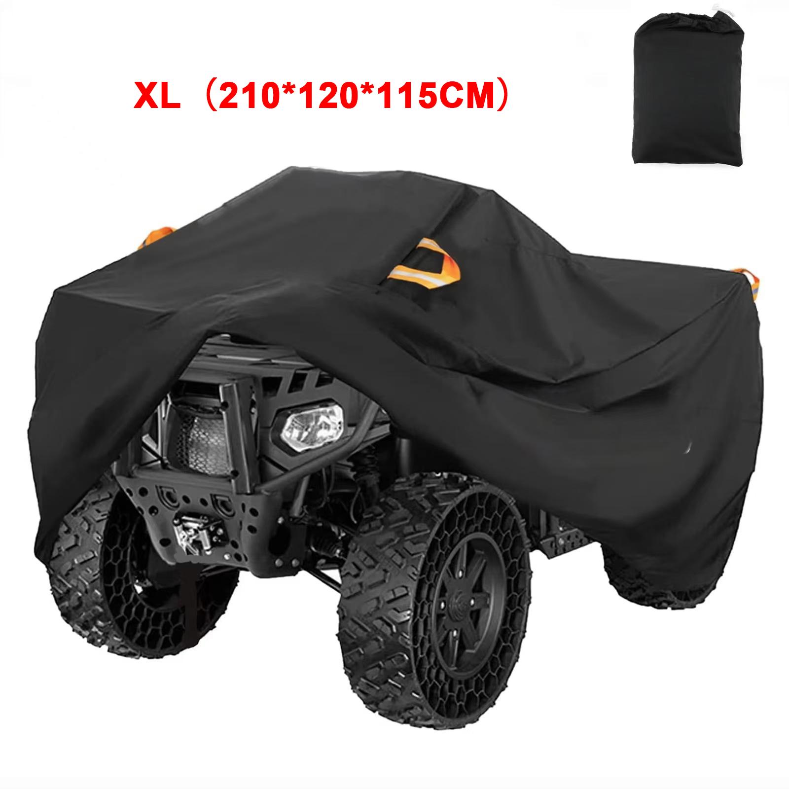 

Quad Bike ATV Cover Universal Waterproof dustproof ultraviolet-proof Motorcycle Kart Black Protector XL