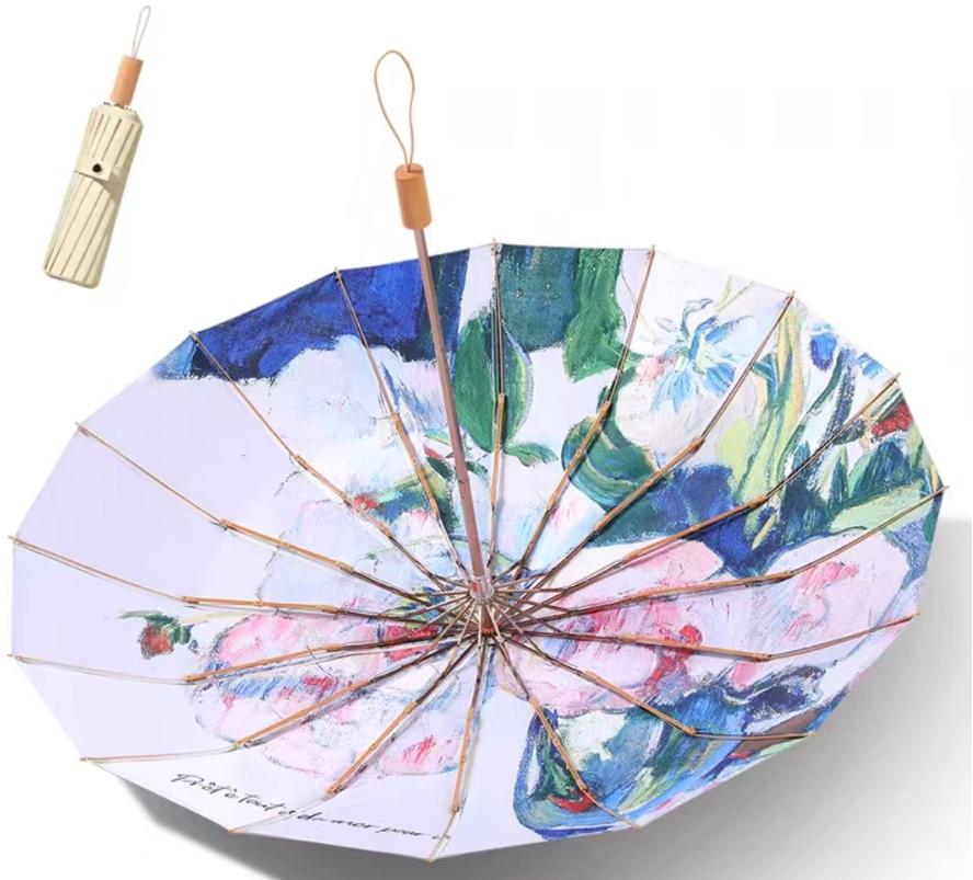 Umbrella for Women Parasol UPF50+ Sun Umbrella UV Protection Sunny and Rainy Umbrella Sunshade Fold Large Sunscreen Rain