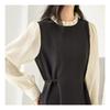 Navava Vintage Frill Round Neck Long Sleeve Dress No692
