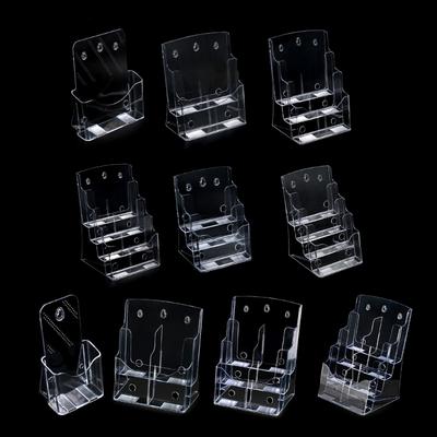 Acrylic Brochures Holder Clear Literature Organizers Stand, Brochures Pamphlets Display Stand for Wall Mount Countertop