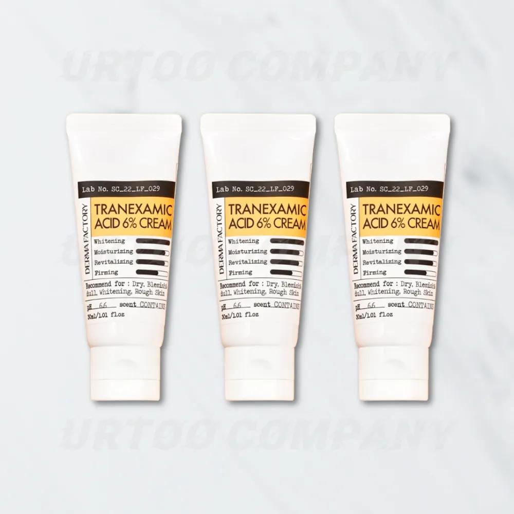 [Limited Quantity] DERMA FACTORY Tranexamic Acid 6% Cream Whitening, Melasma Care, Blemish Cream 30ml (3 Pieces)