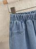 Sweet and Cute Two-piece Set for Girls: Doll-collar Top Paired with Simple, Stylish, and Casual Denim Trousers.