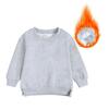 2026 Winter Autumn Hoodies Pullovers Kids Boys Girls Clothes Korean Baby Thicken Fleece Sweatshirt Children's Clothing 6M-7T