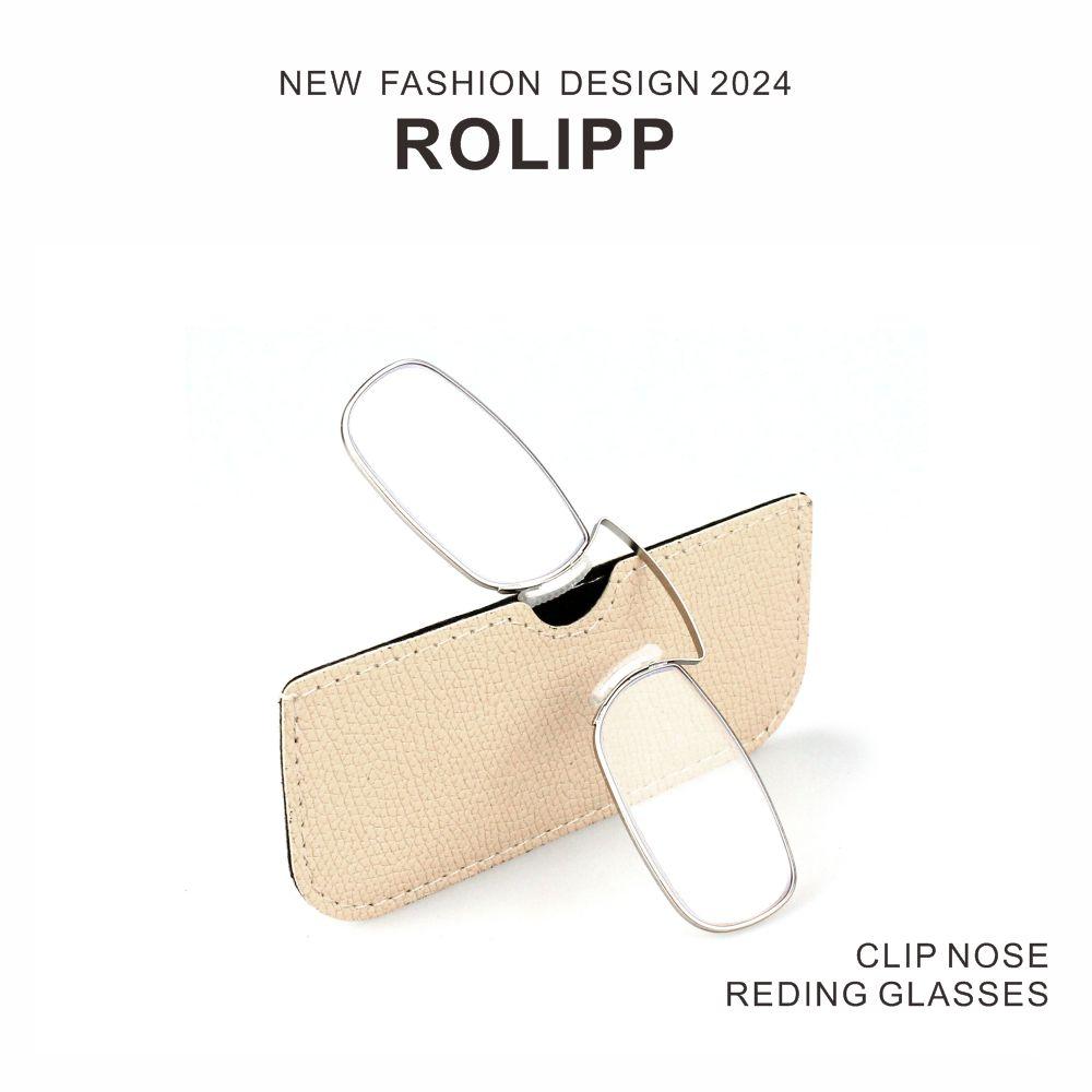 Mini Metal Nose Clip Reading Glasses Easy to Carry Reading Glasses Unisex Vintage HD Presbyopic Glasses