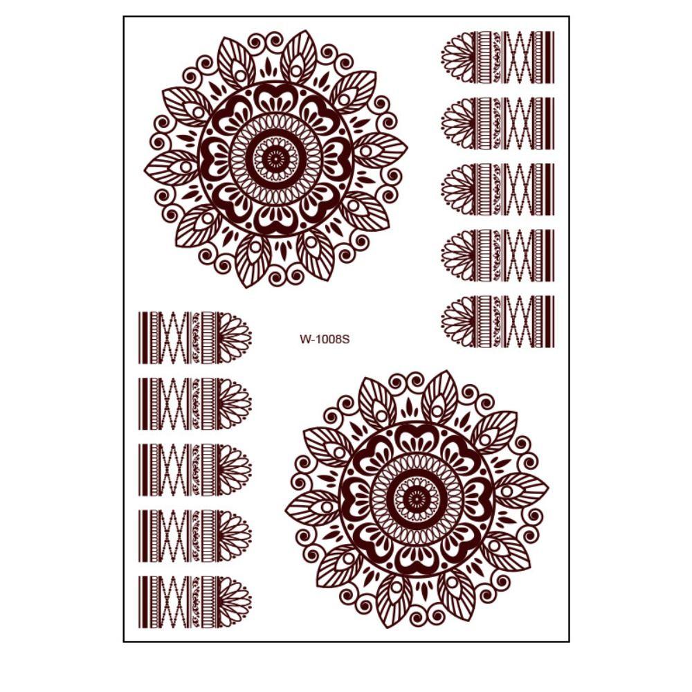 Arm Hand Semi-permanent Henna Tattoo Stickers Body Art Sticker Temporary Tattoo Indian Lace Tattoo
