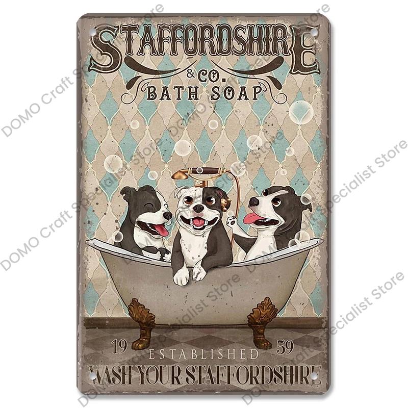 Pet Dog Dachshund Plaques Vintage Metal Plate Drink Coffee Wine Read Book Metal Tin Signs Wall Decor for Bar Pet Shop House